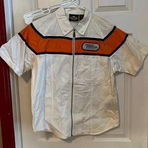 ✨BOGO✨ Harley Davidson Ladies L zip up mechanic shirt